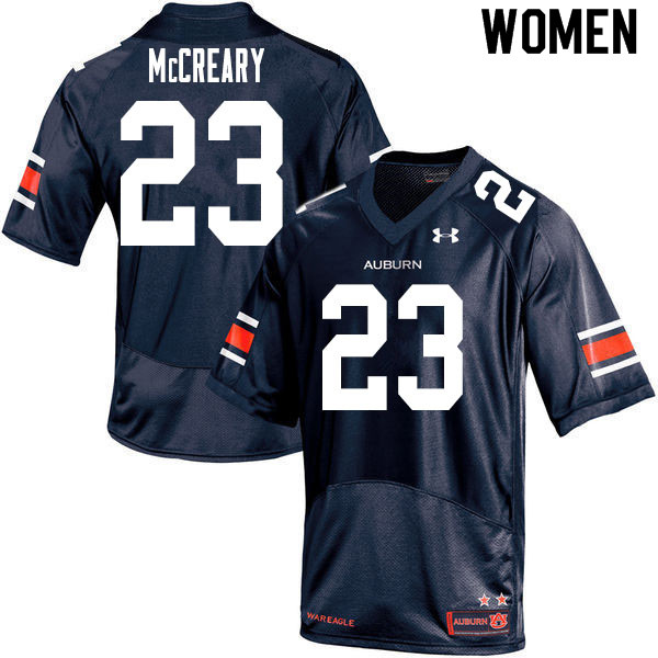 Auburn Tigers Women's Roger McCreary #23 Navy Under Armour Stitched College 2020 NCAA Authentic Football Jersey GIH4474UI